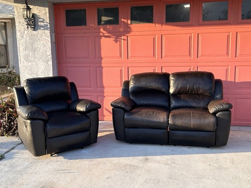 Leather sofa loveseat free - leather, /